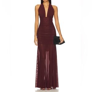 MAJORELLE Oxblood Shella Gown - Revolve